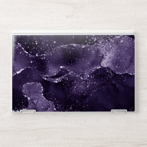 Moody Agate  Midnight Indigo Deep Purple Glam HP Laptop Skin