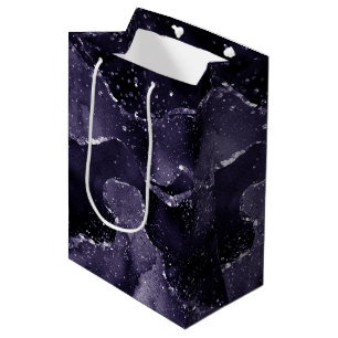 Moody Agate   Midnight Indigo Deep Purple Glam Medium Gift Bag
