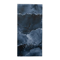 Moody Agate | Navy Denim Steel Blue Faux Glitter