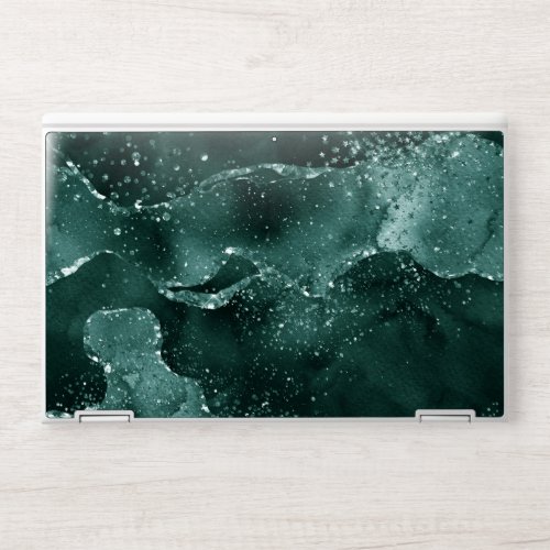 Moody Agate  Teal Green Malachite Rich Jewel Tone HP Laptop Skin