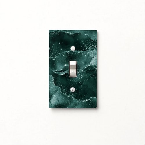 Moody Agate  Teal Green Malachite Rich Jewel Tone Light Switch Cover