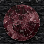 Moody Agate | Wine Bordeaux Sangria Merlot Maroon Dart Board<br><div class="desc">90s grunge inspired dark, sophisticated watercolor marbled agate stone in a deep moody jewel tone with faux metallic foil and glitter veins in a rich, dramatic featuring abstract fluid swirls and glitter veins. From the "Till Death Do Us Part" collection, this gorgeous feminine hand-painted gradient adds the perfect pop of...</div>