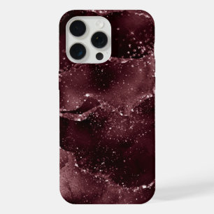 Moody Agate Wine Bordeaux Sangria Merlot Maroon iPhone 15 Pro Max Case