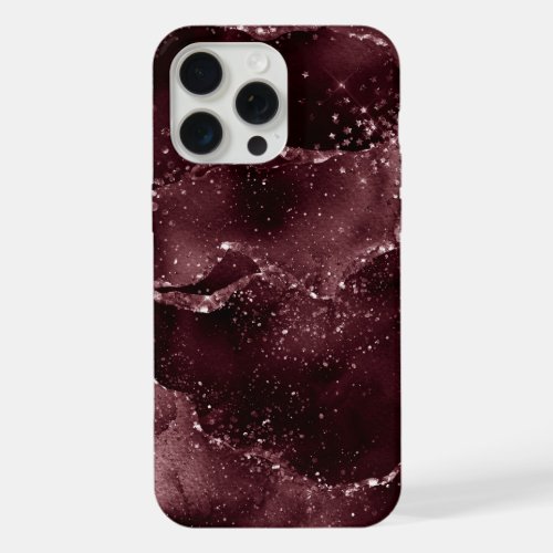 Moody Agate  Wine Bordeaux Sangria Merlot Maroon iPhone 15 Pro Max Case