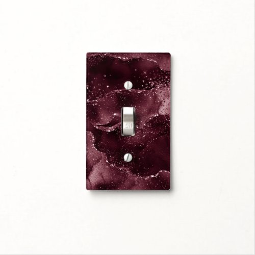 Moody Agate  Wine Bordeaux Sangria Merlot Maroon Light Switch Cover