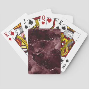 Moody Agate Wine Bordeaux Sangria Merlot Maroon Poker Cards