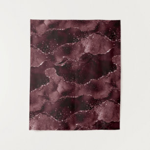 Moody Agate Wine Bordeaux Sangria Merlot Maroon Tapestry