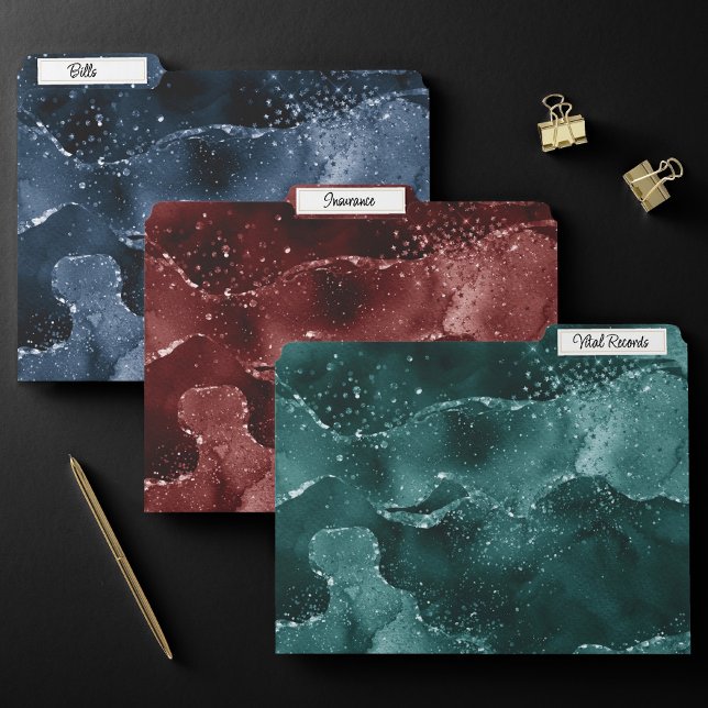 Moody Agates | Abstract Luxury Dark Jewel Tone File Folder (Creator Uploaded)