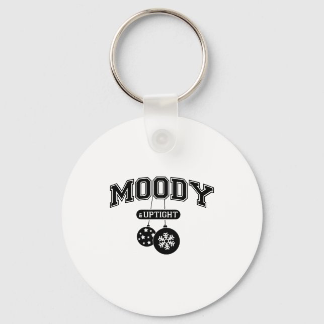 Moody And Uptight Merry And Xmas Bright Matching C Keychain (Front)