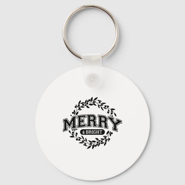 Moody And Uptight Merry And Xmas Bright Matching C Keychain (Front)