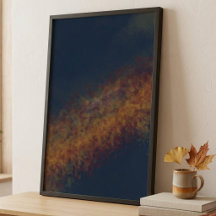 Moody Autumn Leaf Abstract Large Wall Art
