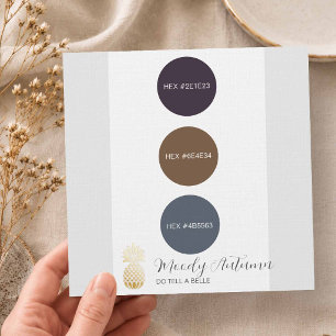 Moody Autumn Wedding Color Palette Invitation