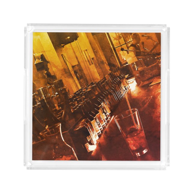 Moody bar scene acrylic tray (Front)