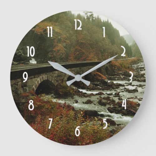 Moody Beautiful Nature Landscape Large Clock