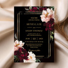 Moody Black Burgundy Blush Floral Peonies Wedding