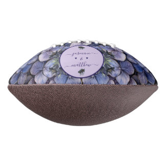 Moody Black Floral Classic Couple Names Wedding Football