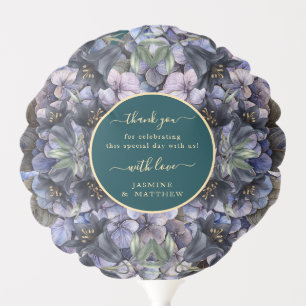 Moody Black Floral Classic Thank You Chic Wedding Balloon