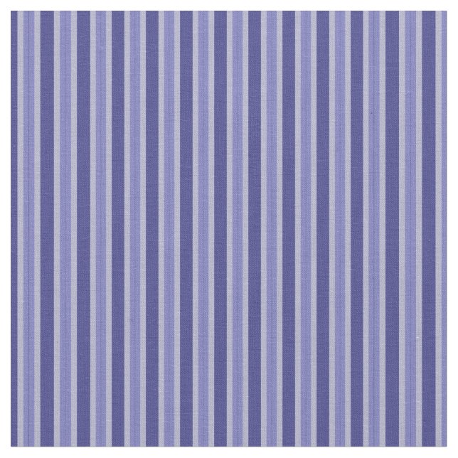 Moody Blue and Purple Stripes Fabric (Close Up)