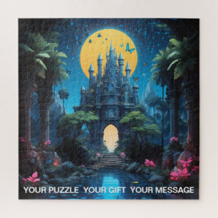 Moody Blue Castle Fantasy Jigsaw Puzzle