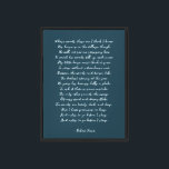Moody Blue Custom Poem Print on Canvas<br><div class="desc">Add your favorite poem or verse to this high quality gallery wrap canvas. Customize the text,  font and size to make a memorable gift for yourself or loved one to admire and be inspired for years to come.</div>