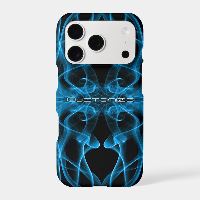 Moody Blue Smoke Custom Abstract Art Case-Mate iPhone Case (Back)