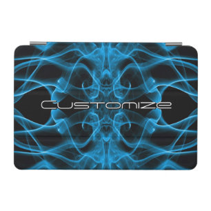 Moody Blue Smoke Custom Abstract Art iPad Mini Cover