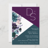 Moody Boho Colorblock | Monogram Wedding Invitation | Zazzle
