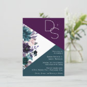 Moody Boho Colorblock | Monogram Wedding Invitation | Zazzle