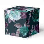Moody Boho | Deep Teal and Purple Floral Pattern