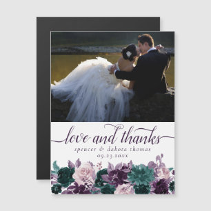 Moody Boho   Eggplant Teal Photo Thank You Magnet