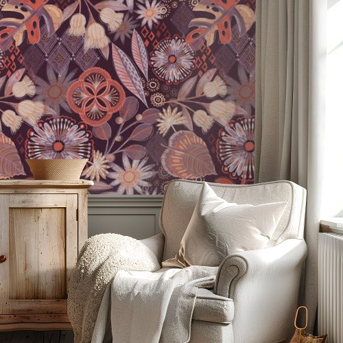 Moody Boho Tropical Botanical Wallpaper Moody Boho Tropical Botanical Wallpaper