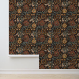 Moody Botanical Floral Wallpaper