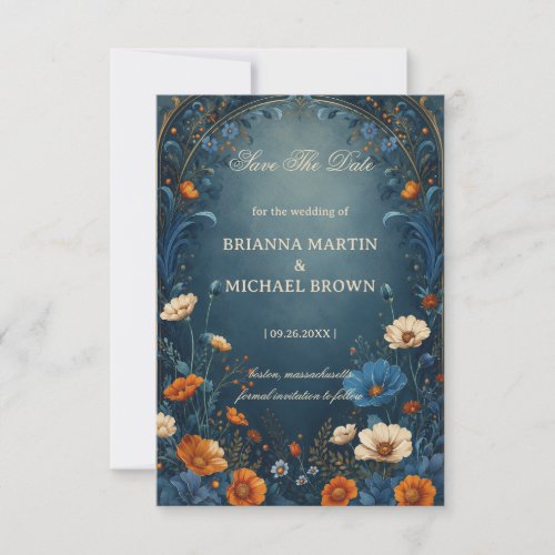 Moody Botanical Ornamental Save The Date