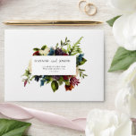 Moody Burgundy Florals Wedding Envelope<br><div class="desc">Moody Burgundy Floral Wedding Collection, a captivating fusion of deep, rich hues. With options in navy blue, emerald, and gothic black variations, this collection is a perfect match for any jewel-toned wedding theme. From enchanting invitations to coordinated stationery, our designs capture the essence of romance and drama. Elevate your wedding...</div>