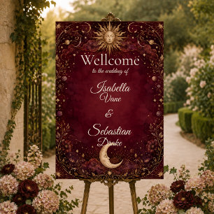 Moody Celestial Gothic Wedding Foam Board