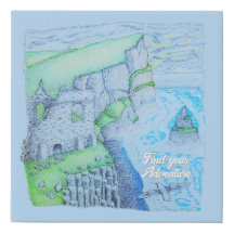 Moody cliffside ruin