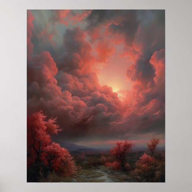 Moody Clouds Art Print Poster (Front)