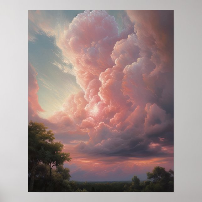 Moody Clouds Art Print Poster (Front)
