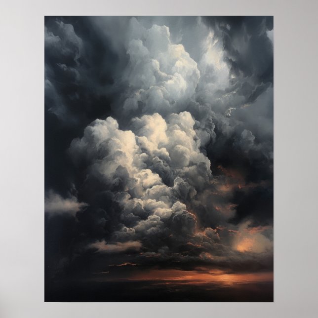 Moody Clouds Art Print Poster (Front)