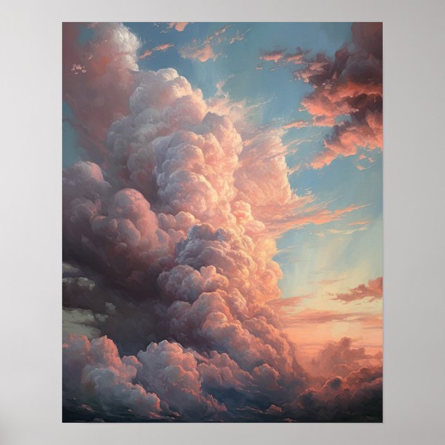 Moody Clouds Art Print Poster (Front)