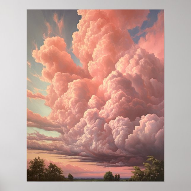 Moody Clouds Art Print Poster (Front)