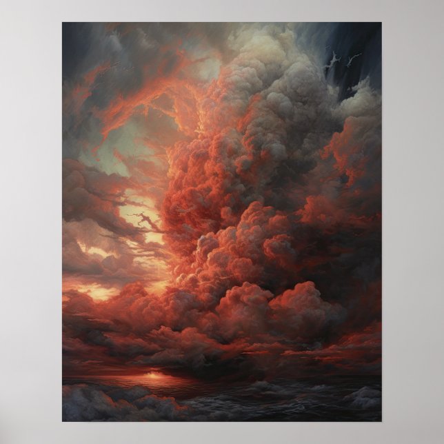 Moody Clouds Art Print Poster (Front)