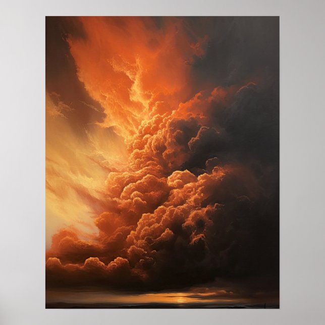 Moody Clouds Art Print Poster (Front)