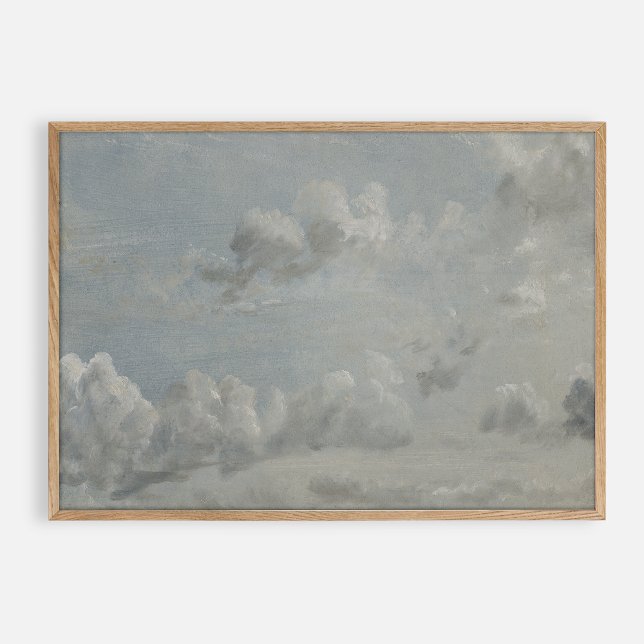 Moody clouds, large vintage oil  poster (Creator Uploaded)
