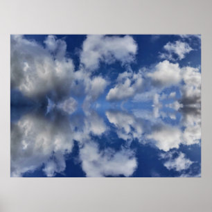 Moody clouds video call background poster