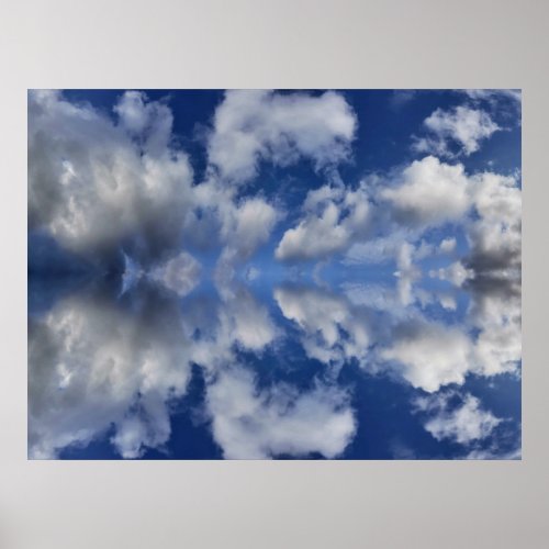 Moody clouds video call background poster