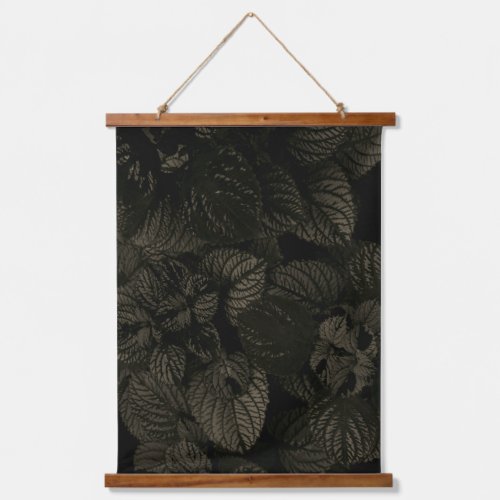 Moody Coleus Plant Art Wood Scroll Banner Hanging Tapestry