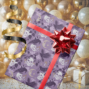 Moody Color Halloween Pattern Wrapping Paper Roll