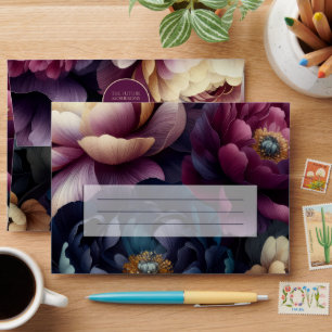 Moody Colorful Floral Envelope