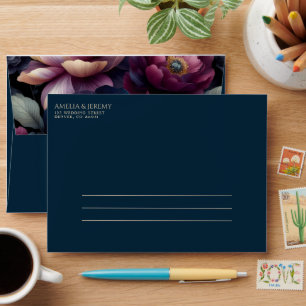 Moody Colorful Floral Envelope